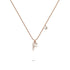 Solid 925 Sterling Silver Initial Crystal Personalised Alphabet Letter Necklace Rose Gold Filled